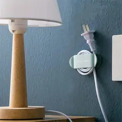 GENERICO - Organizador de Cable USB Autoadhesivo para Oficina o Escritorio x4Cele