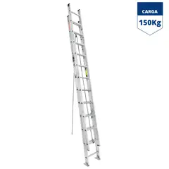 TRUPER - Escalera telescópica, 24 peldaños,