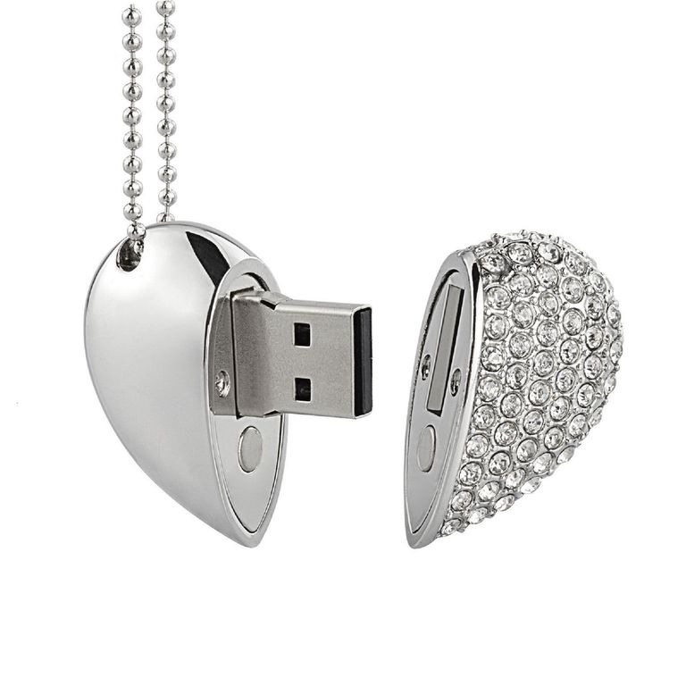 Memoria Usb 64 gb Imantado: amor cristalino corazón