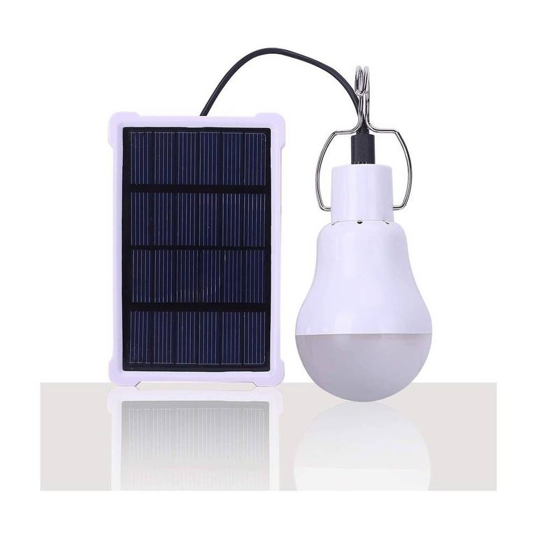 Lámpara solar portátil bombilla led panel solar recargable