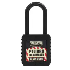 STEELPRO - CANDADO X10 DIELÉCTRICO NEGRO