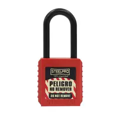 STEELPRO - CANDADO X10 DIELÉCTRICO ROJO