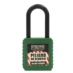 STEELPRO - CANDADO X10 DIELÉCTRICO VERDE