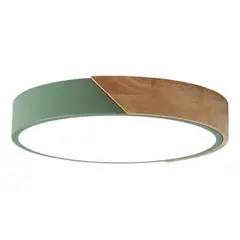 HOME NEAT - Lámpara de Techo LED Moderna Ø23cm 3 Colores para Habitacion Verde