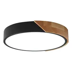 HOME NEAT - Lámpara de Techo LED Moderna Ø30cm 3 Colores para Habitacion Negro
