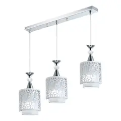 HOME NEAT - Lámpara Colgante ornamental Lineal Flor hueca 3L E27