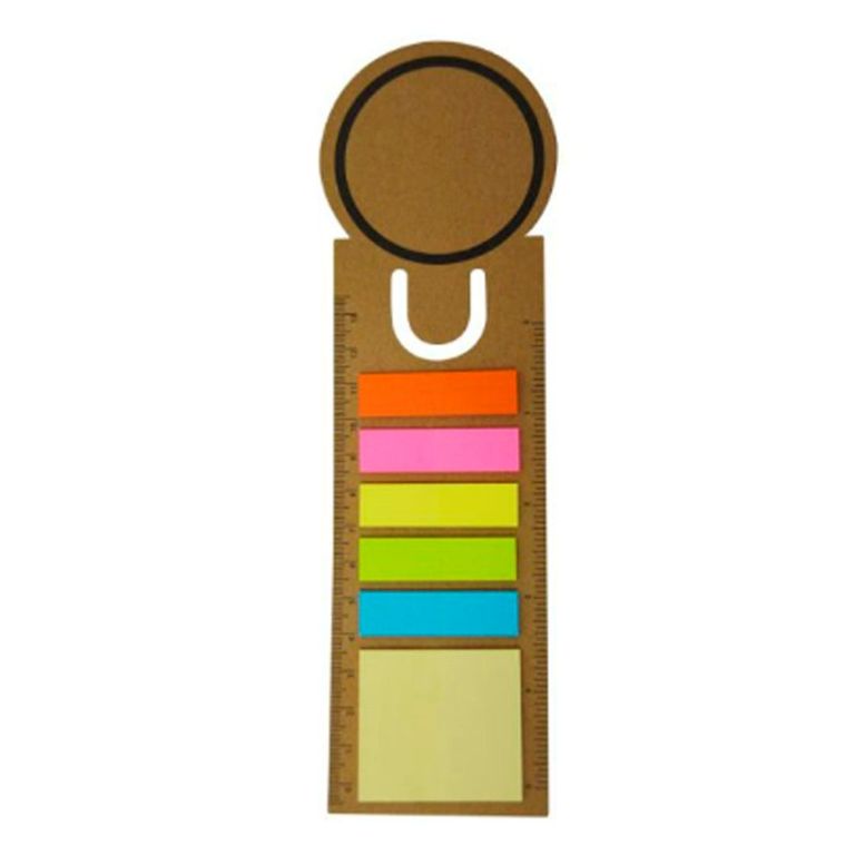Pack 3 Separadores de Hojas Regla de 20 cm con Post It Redondo