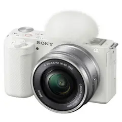 SONY - Cámara ZV-E10 con 16-50mm Lente - Blanco