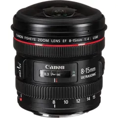 CANON - EF 8-15mm f4L Fisheye USM Lens - Negro