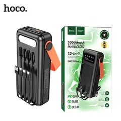 HOCO - Power Bank Portatil DB33 Con Carga Solar LInterna Led de 30000mAh