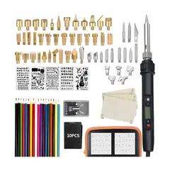 PUREPOWER - 94 Piezas Kit Pluma de pirograbado Estampado madera Tallado Soldadura