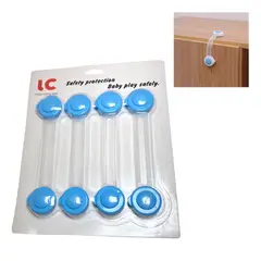 GENERICO - Seguros para Cajones Set x 8 Unds Celeste