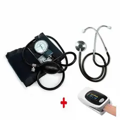 GENERICO - Tensiómetro Manual Bokang Con Estetoscopio Y Oxímetro