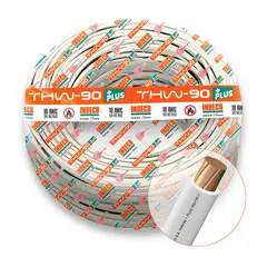 INDECO - CABLE THW-90 PLUS 450/750V 10 AWG - Blanco - 100 Metros