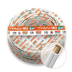 INDECO - CABLE THW-90 PLUS 450/750V 12 AWG - Blanco - 100 Metros