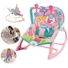GENERICO - Silla Mecedora para Bebe en Rosado Safari