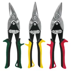 TRUPER - Kit tijeras de aviación drywall corte derecho recto izquierdo