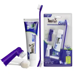 GENERICO - Kit Cepillo Y Pasta Dental Para Perros y Gatos - Cuidado Bucal
