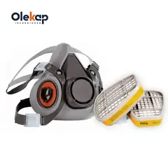 GENERICO - Respirador Elastómero + Par de cartuchos antigás OLEKAP