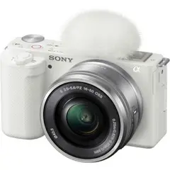 SONY - ZV-E10 Sin Espejo Cámara Con 16-50mm Lente - Blanco