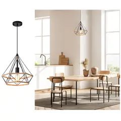 GENERICO - Lampara colgante de tejido industrial