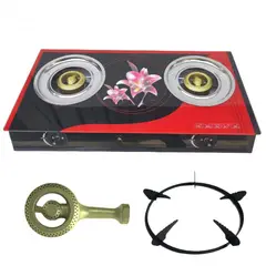 OEM - Cocina Estufa de Gas de Vidrio Templado 2Hornillas