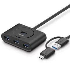 UGREEN - Ugreen Hub de 4 Puertos USB-C Adaptador USB 3.0 Portable CR113 - 40850