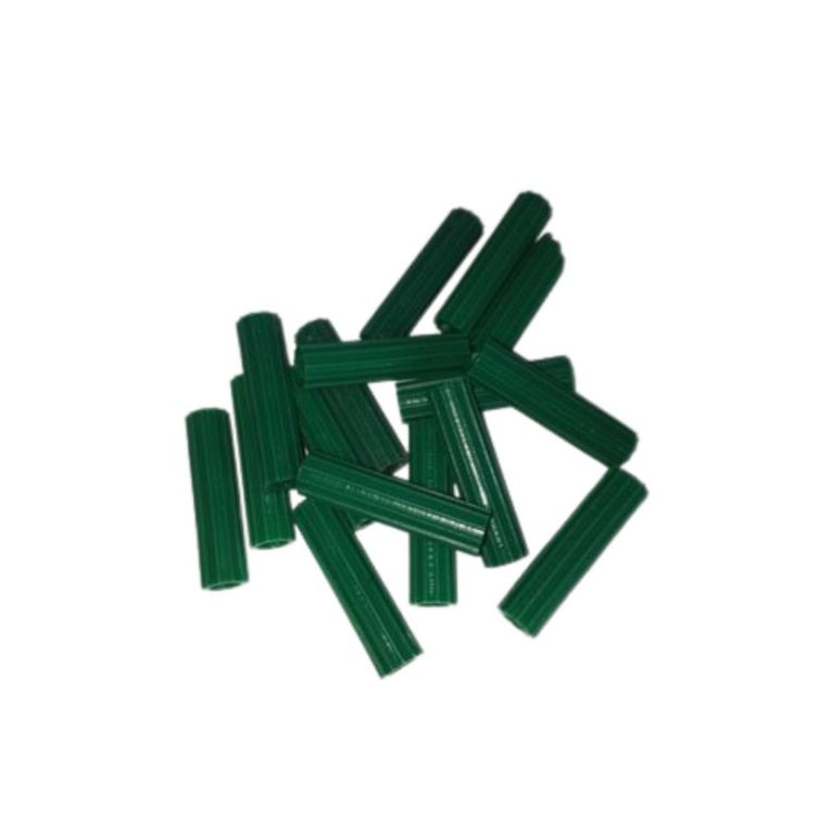 Tarugo de PVC 1/4" x 100 unidades - Verde.