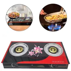 OEM - Cocina Estufa de Gas de Vidrio Templado 2Hornillas