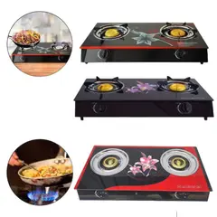 GENERICO - Cocina Estufa de Gas de Vidrio Templado 2Hornillas