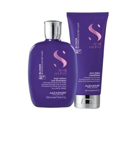 ALFAPARF SEMI DI LINO – Blonde Anti Yellow Dúo Shampoo 250 ml + Conditioner 200 ml