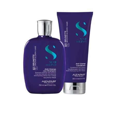 ALFAPARF SEMI DI LINO – Brunette Anti Orange Dúo Shampoo 250 ml + Conditioner 200 ml