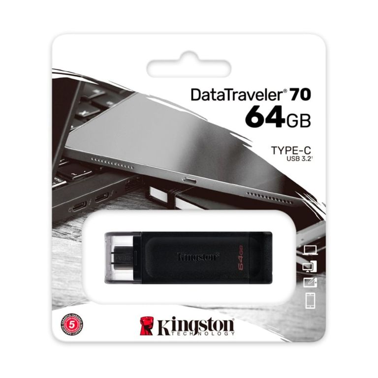 MEMORIA FLASH USB DATATRAVELER 70, 64GB, USB-C 3.2