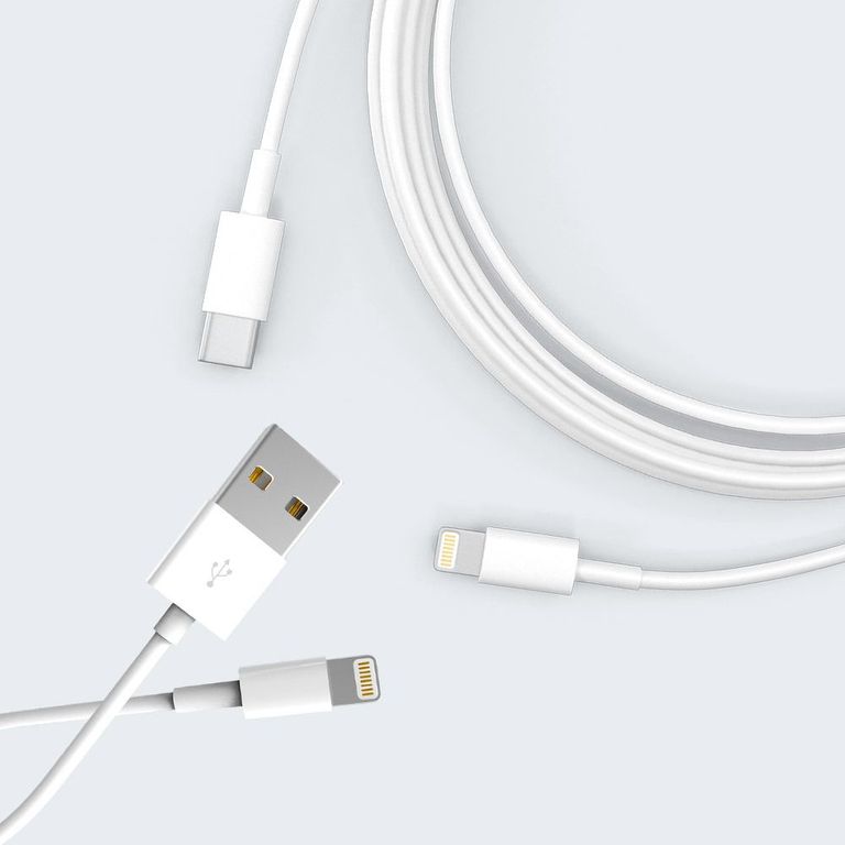 Cable iPhone Replica A1 Lightning USB -1 Metro blanco