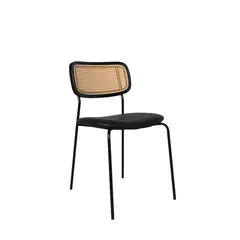 NIHM - Silla De Comedor De Metal Zorita Negro
