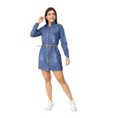 GENERICO - Vestido Denin m/l 8nz