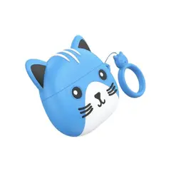 HOCO - Auriculares Inalámbricos EW46 Audífonos Bluetooth Funda Gato Celeste