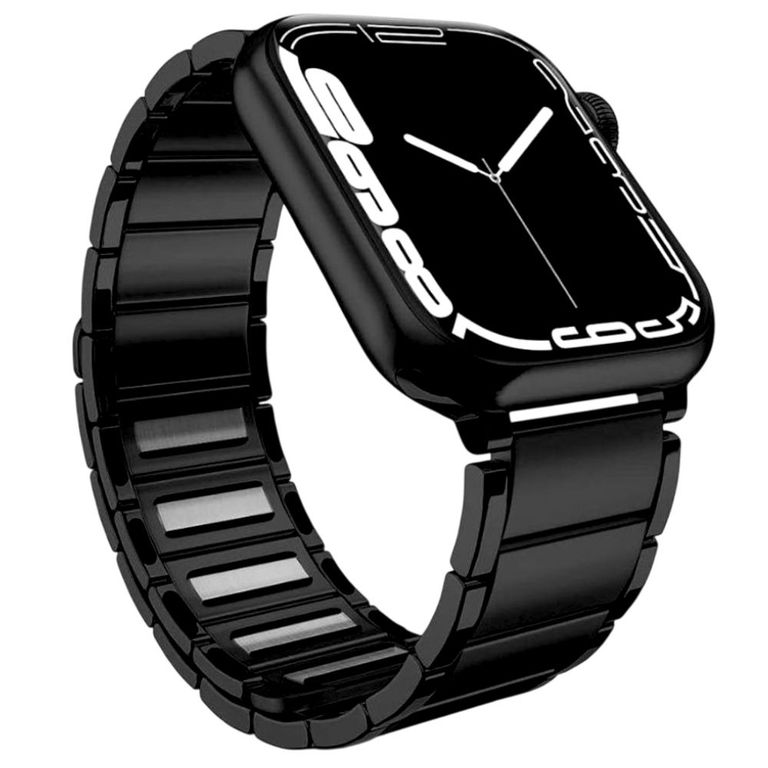 Correa Acero Inoxidable Magnetico para Apple Watch Two Section Negro