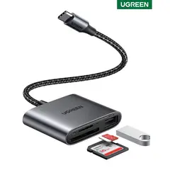 UGREEN - Lector de Tarjetas 3en1 USB-C USB SD TF Tablet Laptop Macbook