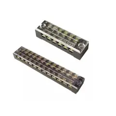 GENERICO - BORNERA DE BAQUELITA 25 AMP COLOR NEGRO.