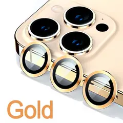 GENERICO - Mica Protectora De Cámara color dorado Iphone 14 pro max