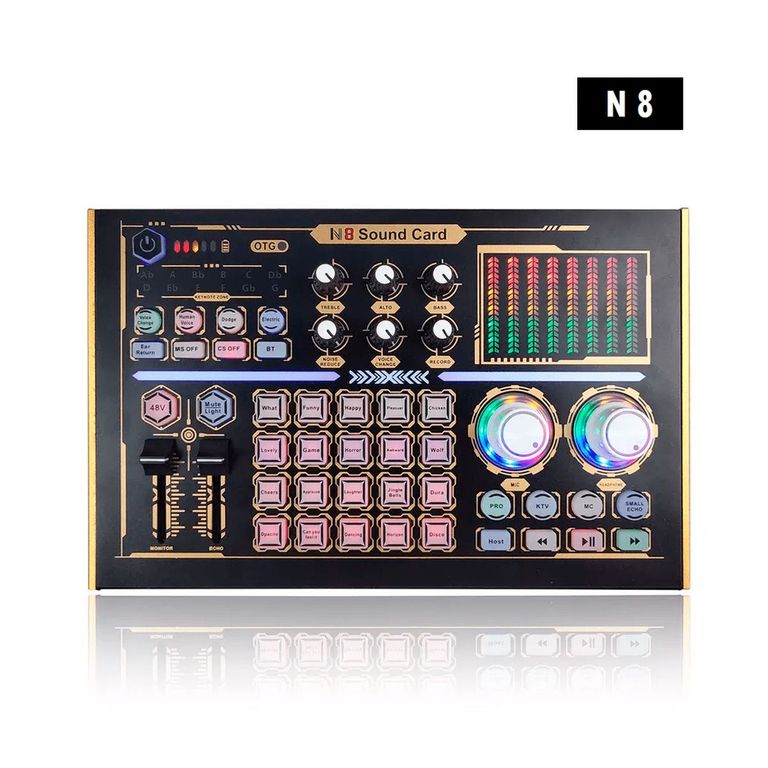 Interfaz de Audio GAX-N8 con Phantom Power para estudio de grabación