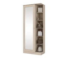 AMUEBLE - Zapatera puerta con espejo CANCUN cenizo Melamina  Tiendas