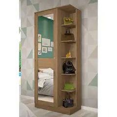 AMUEBLE - Zapatera con espejo CANCUN Melamina  Tiendas MIEL