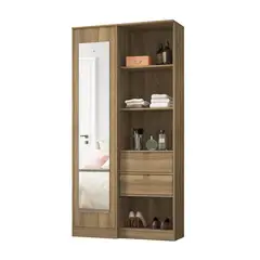 AMUEBLE - Zapatera con espejo TIFANY Melamina  Tiendas GALES