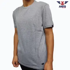 JUSTO - POLO GRIS T-SHIRT - ALGODON
