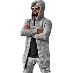 BLWOENS - Suéter casual de moda para hombres- Gris