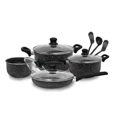 FINEZZA - Juego de ollas antiadherente 11PZAS FZ X1705M Negro