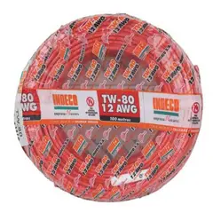 INDECO - CABLE TW-80 PLUS 450/750V 12 AWG - ROJO