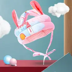 GENERICO - Casco Protector para Bebe con Orejitas Rosado